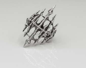 cathedral ring - 925 sterling silver - handmade