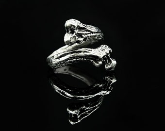 Bone Ring - 925 sterling silver / stainless steel - handmade