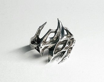 Flame Ring - 925 sterling silver - handmade