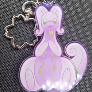 goodra tail wagging keychain fandom original artwork