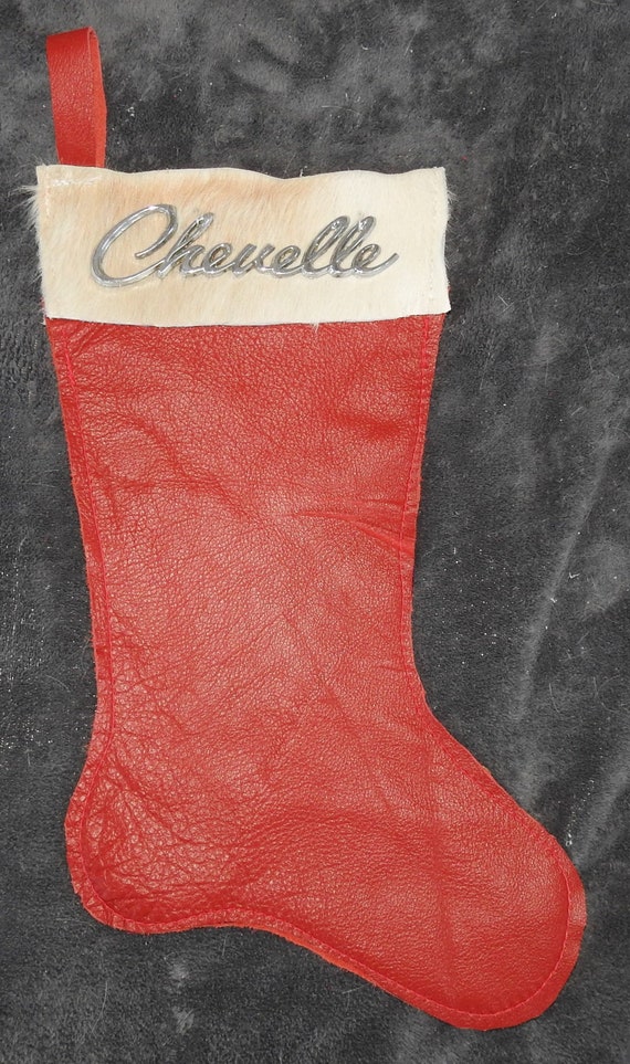 Chevrolet Chevelle Christmas Stocking Genuine Red Leather Etsy