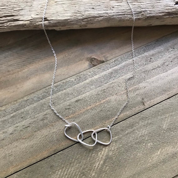 Sterling Silver Trinity Necklace SpiritJewell Necklace Etsy