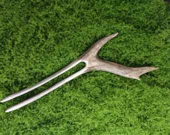 Haarspeld van een gewei, haarspeld van een reehoorn, haarspeld van een gewei, haarspeld van een gewei