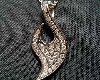 Folli Follie Sterling Silver Pave Crystals Leaf Necklace Folli Follie Jewelry Leaf Necklace Pave Necklace Leaf Pendant 925 Necklace Etsy