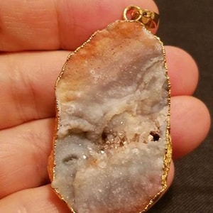 Druzy Geode Quartz Necklace, Druzy Necklace, Geode Necklace, Boho Jewelry, Druzy Pendant, Geode Pendant, Druzy Jewelry, Geode Jewelry