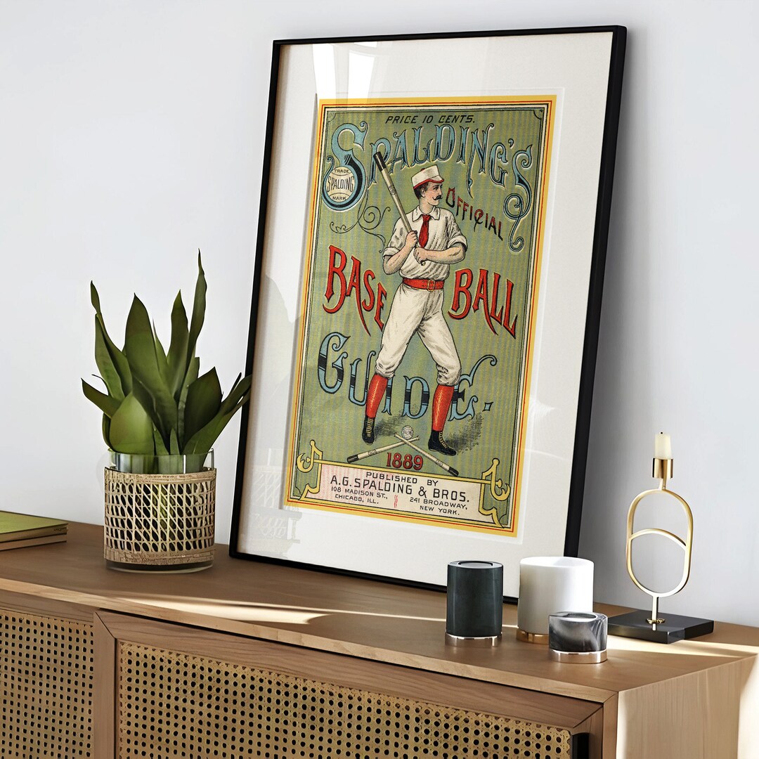 Vintage Baseball Poster Sports Posters Baseball Wall Art Vintage