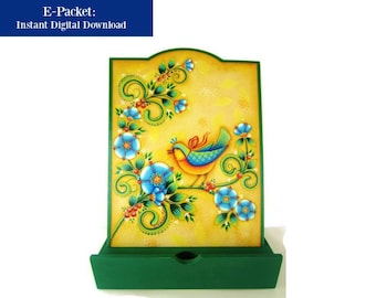 TaTa/'s Spring Note Card Set-Originial Prints-Six Designs-With Envelopes-Flowers-Thank you-Bee Hive-Birthday-Butterfly-Blue Bird-Love-Glitter