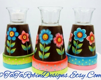 TOLE PAINTING PATTERN: Flowerpot Trio - Painted on Terra Cotta Pots                                             (Instructional Packet Only)