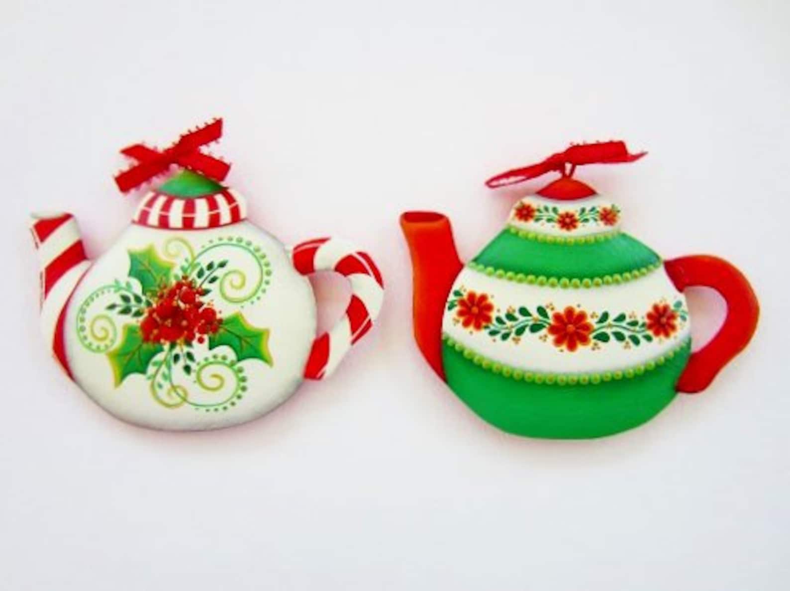 Packetchristmas Teapot Ornamentsinstructional Decorative Tole