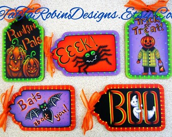TOLE PAINTING PATTERN: Spooky Companions - Gift Tags - Halloween Decor  (Instructional Packet Only)