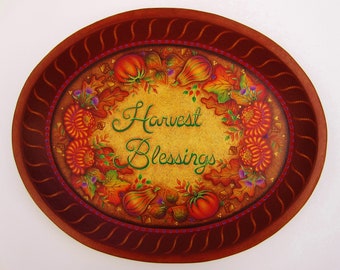 TOLE PAINTING PATTERN: Autumn Blessings - Tin Tray - Fall Designs (Instructional Packet Only)