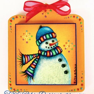 E-PACKET-Snow Day's-Christmas Ornaments-PDF Instant Download-Digital Instructional Decorative Tole Painting Pattern Packet-Ice Skate-Snowman image 2