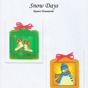 E-PACKET-Snow Day's-Christmas Ornaments-PDF Instant Download-Digital Instructional Decorative Tole Painting Pattern Packet-Ice Skate-Snowman image 7