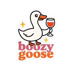 Lustige lustige Gans Aufkleber in Kiss-Cut Design, Dumme Gans, Neuheit Aufkleber, Humorvoller Laptop Aufkleber, Wasserflasche Aufkleber,