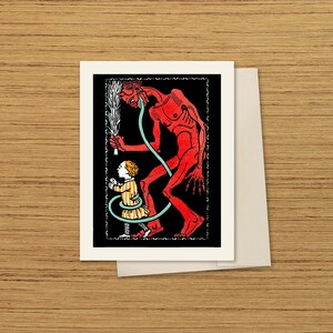 Greetings From Krampus, Weird Victorian Christmas Card