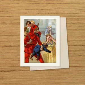 Christmas Visit From Krampus, Weird Victorian Card