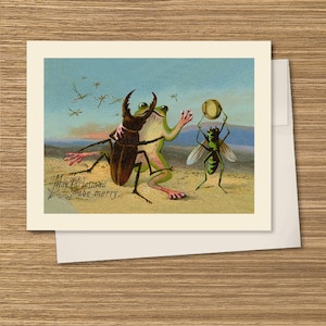 Creepy Christmas Festivities, Weird Victorian Card