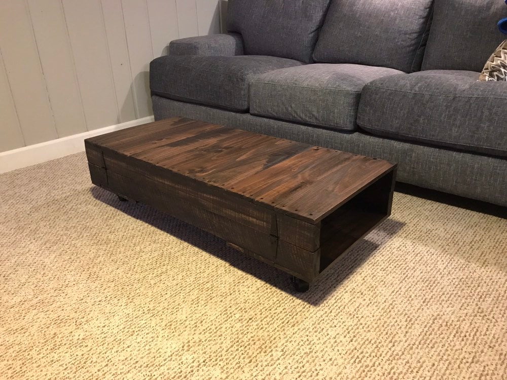 Wood Pallet Coffee Table No Wheels Legs