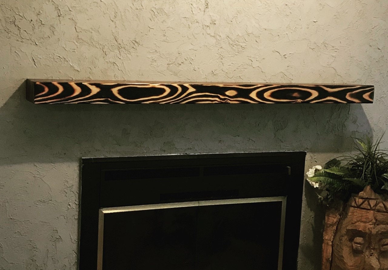 Burned Wood Fireplace Mantel - Etsy Canada
