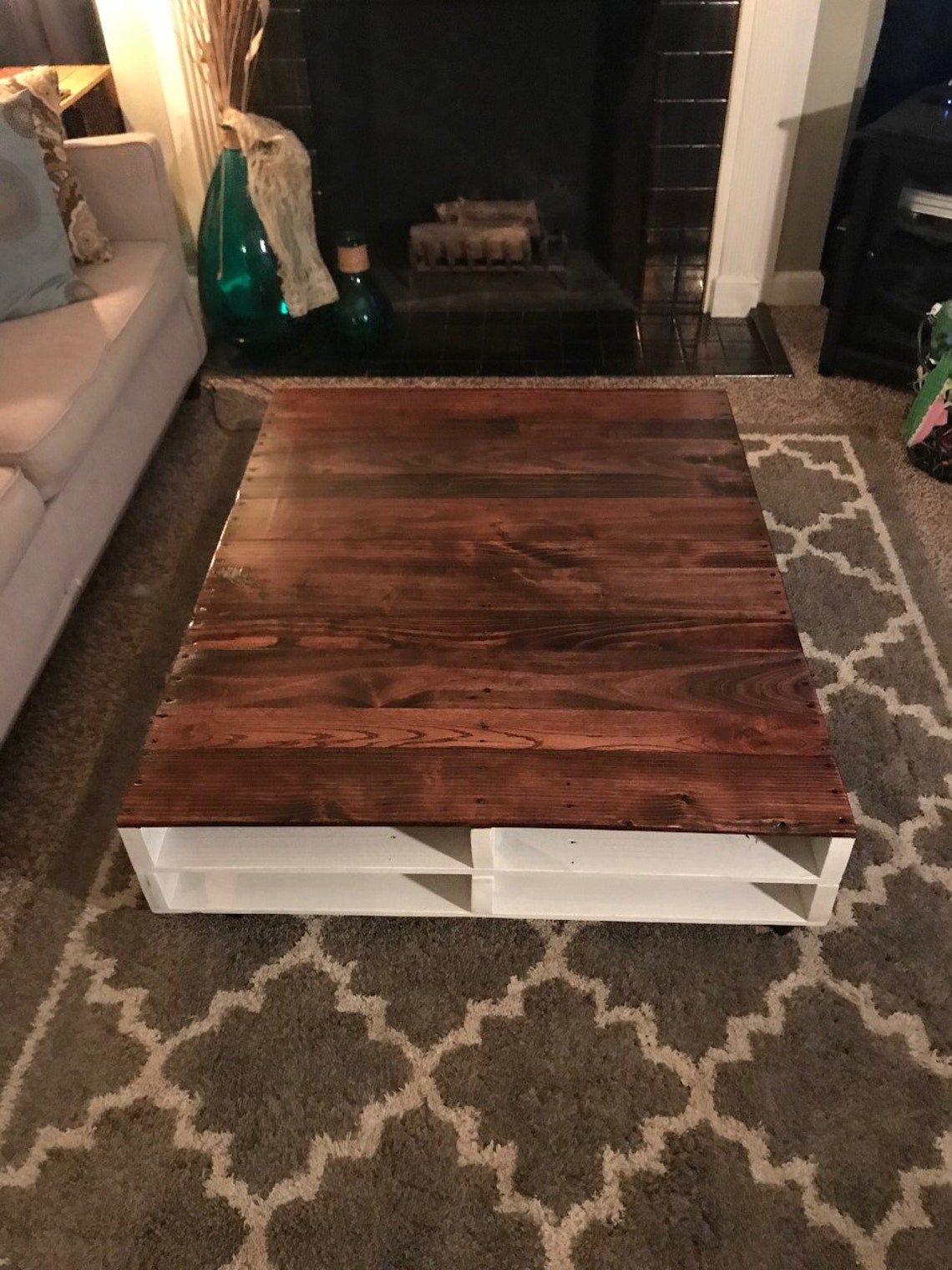Wood Pallet Coffee Table No Legs/wheels Etsy