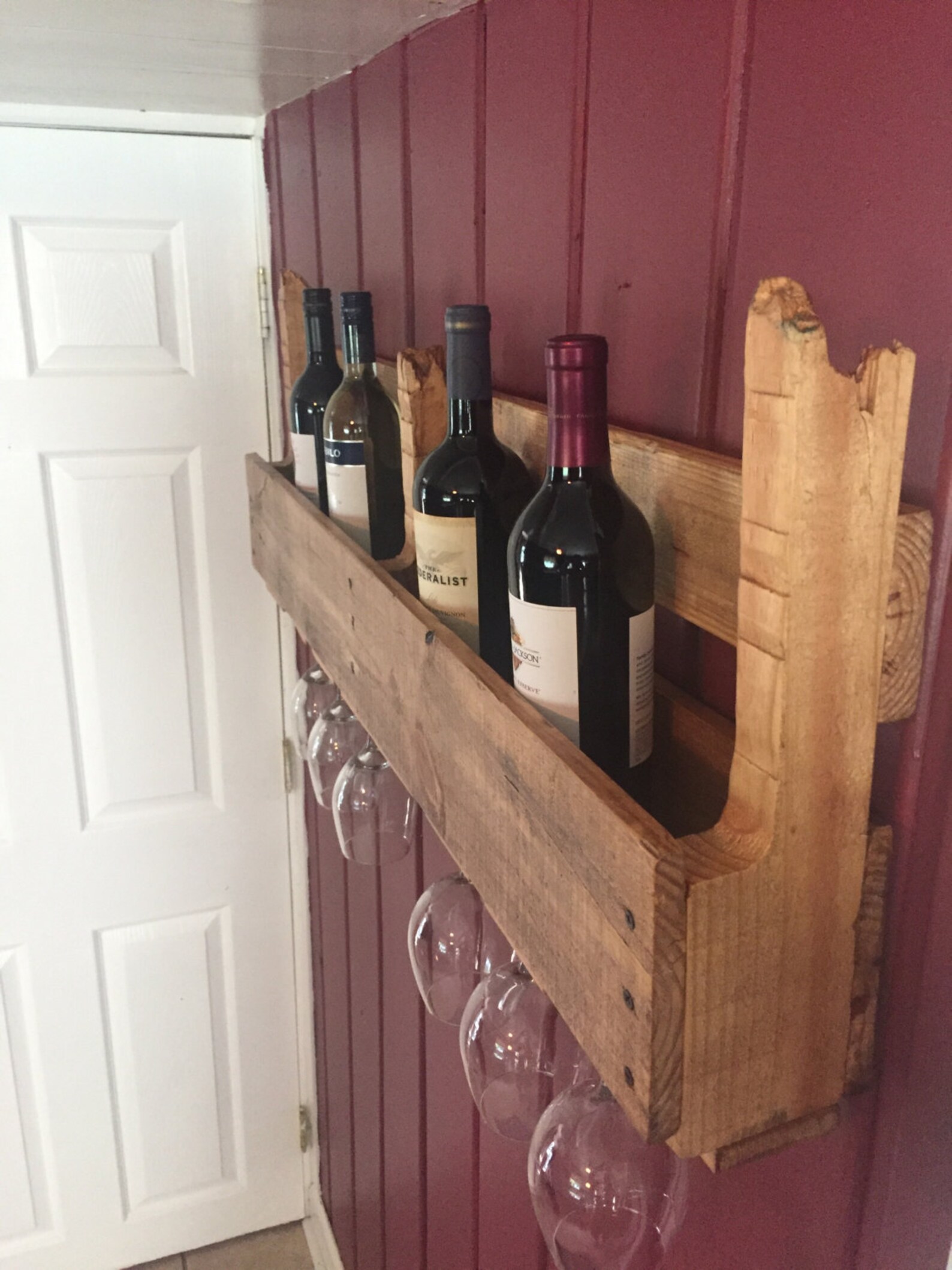 Handmade Pallet Wine Rack Etsy