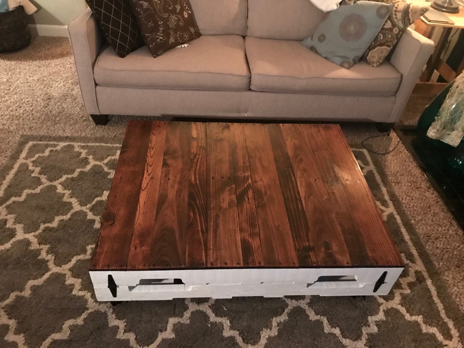 Wood Pallet Coffee Table No Legs/wheels Etsy