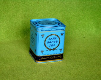 Vintage Jackson of Piccadilly Early Grey Tea Tin Ltd Made by Robert Jackson /& Co London in the 1960s