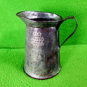 Antique Tinware, 1 Pint Measure, Made by the Dover Stamping Co of Boston, MA, Likely in Early 1900s