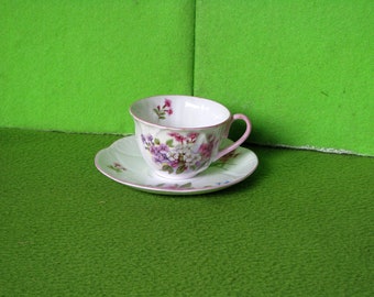 China, Shelley Fine Bone China, Best Ware, Cup & Saucer Produced in the 1950's