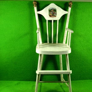 Vintage Doll Highchair, Unknown Maker but Likely Made in the 1930s