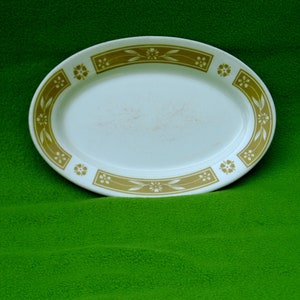 Vintage Restaurant Ware Oval Platter, Sterling China Company, Wellsville, Ohio, Oct/Dec1969