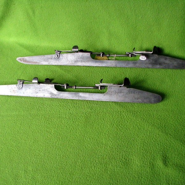 Antique Long Distance Ice Skates, Craftsman Made, Barney & Berry Co. Clamps, Likely from 1890s