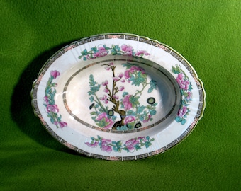 Vintage Moytt Serving Dish, Indian Tree Pattern, Myott, Son & Company, Cobridge, England, 1950s
