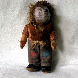 Vintage Steiff Hedgehog Doll named Mecki, Made by Steiff of Germany, Estimated from the 1950s