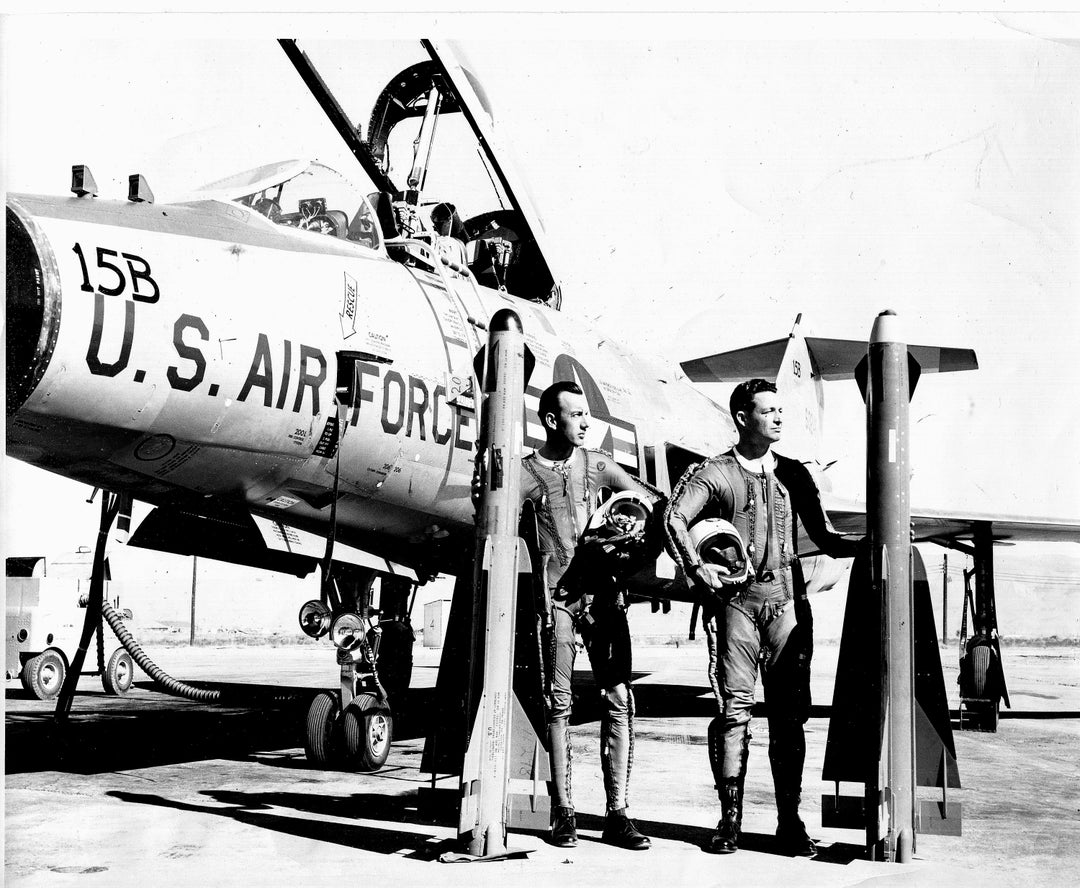 Vintage Photos, US Air Force Photos, Jet Fighter With Pilots and Large