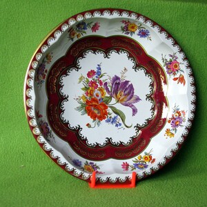 Vintage Daher Floral Decorated Tin Bowl, Made in England in 1971