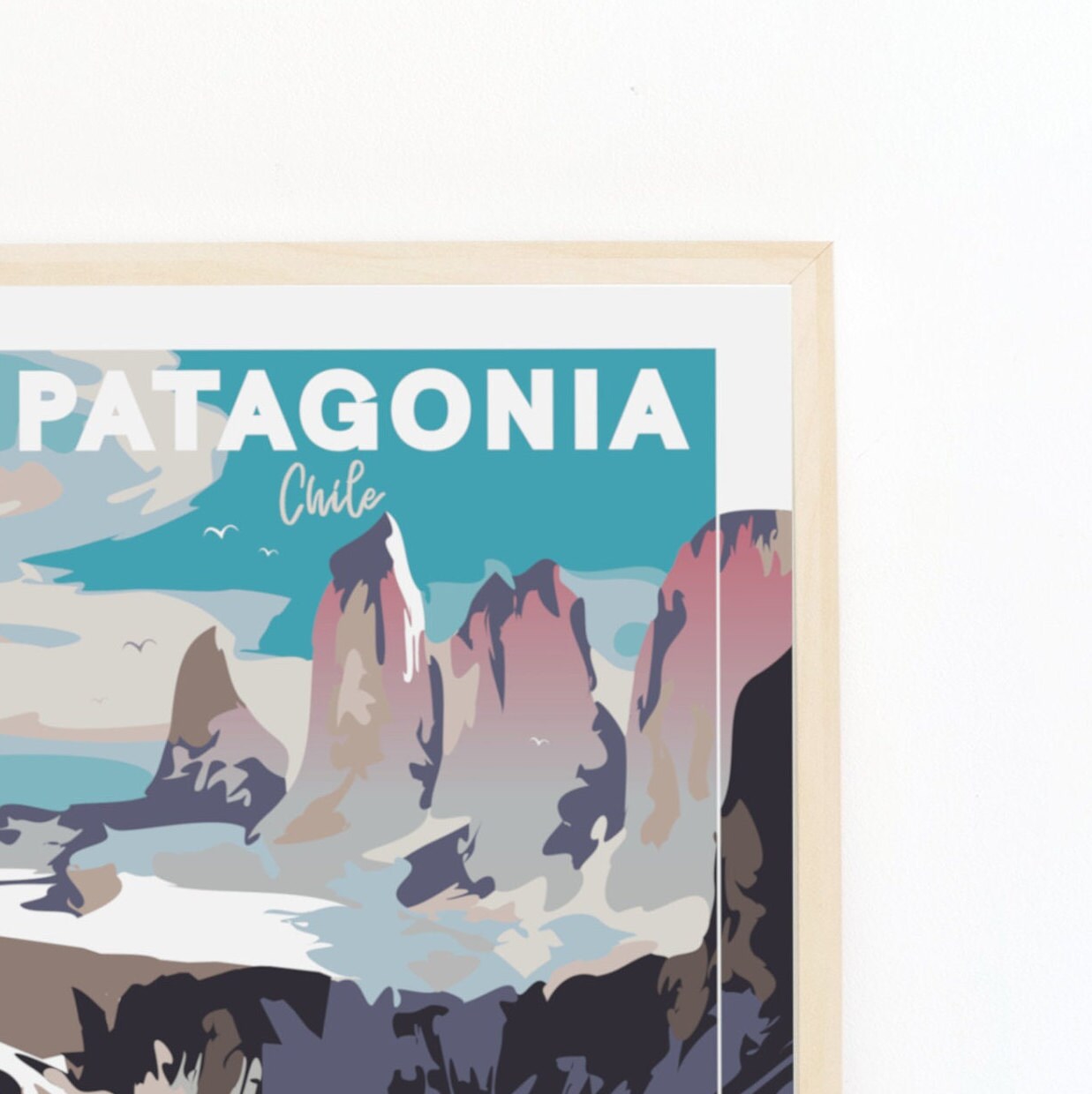 PATAGONIA Torres Del Paine CHILE Vintage Travel Poster Diy - Etsy