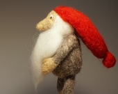 Needle felted Gnome, Tomten, Felt Gnome, Tomten, Scandinavian Gnome, Tomten and Fox inspired, Nordic gnome, Astrid Lindgren inspired