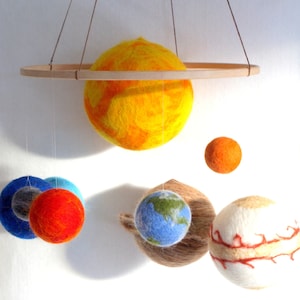 Big set of planets mobile,Solar System Mobile, Cosmos education toy, Space deco, Homeschool image 1