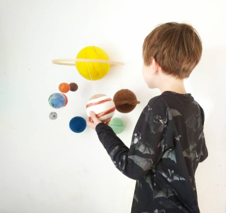 Big set of planets mobile,Solar System Mobile, Cosmos education toy, Space deco, Homeschool image 2