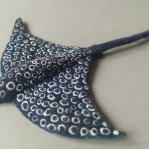 Needle felted Manta, Spotted Ray, Ocean animal image 4