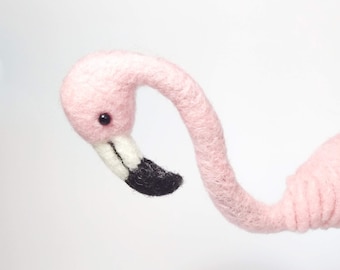 Needle felted Flamingo, Pink Flamingo  Sculpture