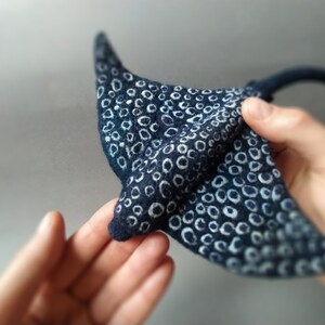 Needle felted Manta, Spotted Ray, Ocean animal image 9