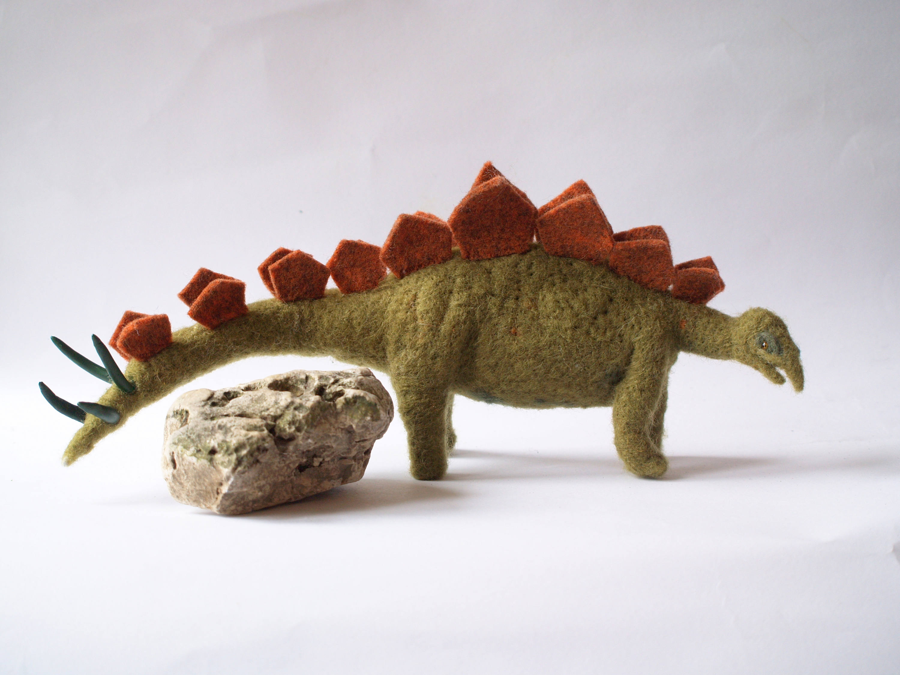 Needle felted dinosaur Stegosaurus Wool Dinosaur Etsy