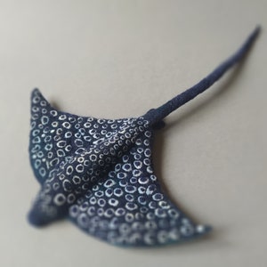 Needle felted Manta, Spotted Ray, Ocean animal image 2