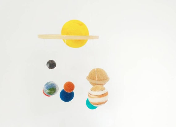 Solar System Mobile Planets Mobile Small Set Of Planets Mobile Nursery Mobile
