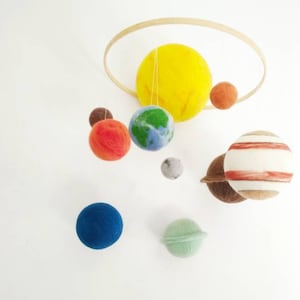 Big set of planets mobile,Solar System Mobile, Cosmos education toy, Space deco, Homeschool image 5