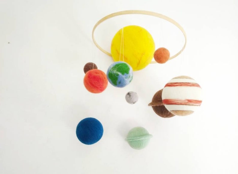 Big set of planets mobile,Solar System Mobile, Cosmos education toy, Space deco, Homeschool image 5