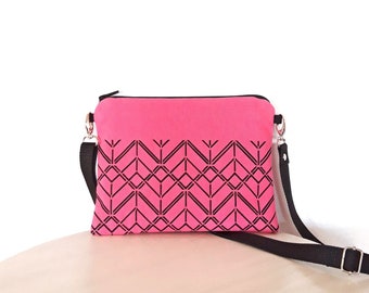 Pink small bag, Mini crossbody, girl's bag, small messenger bag, hobo bag vegan,bag for teenage girl, phone bag, shoulder bag, day bag