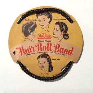 Rare Vintage 40&#39;s WW2 Swing Era Sta-Rite Hair Roll Band.